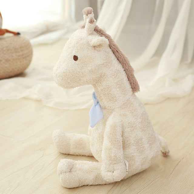 Grande peluche cheval beige tacheté