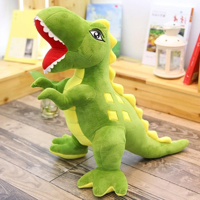 Grande peluche dinosaure verte pour enfants
