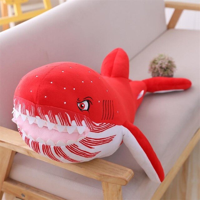 Doudou protecteur en forme de baleine rouge