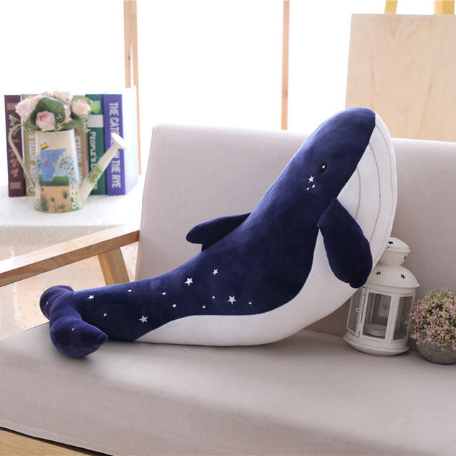 Peluche géante baleine bleue ultra moelleuse
