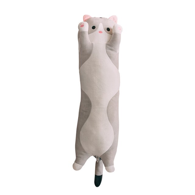 Peluche Doudou chat manga gris blanc japonnais 25 cm chez vous des