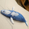 Baleine bleue en peluche géante de décoration