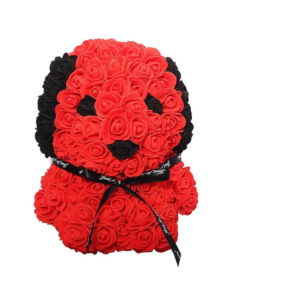 Petit chien réaliste en fleurs éternelles résistant et bien fini